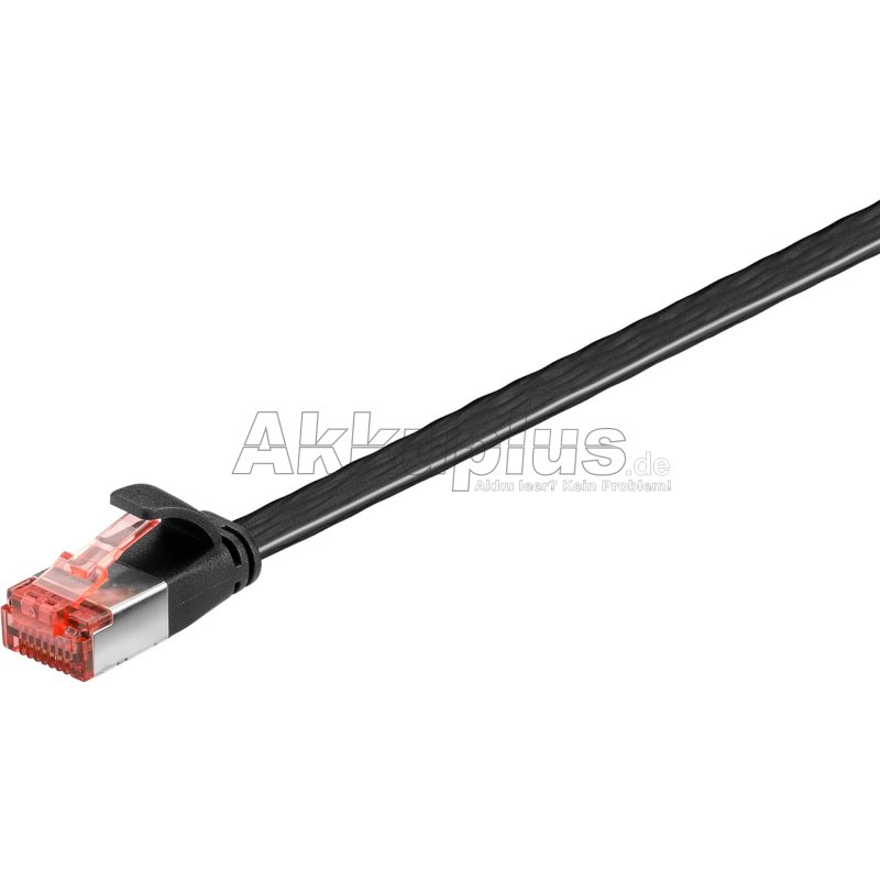 CAT 6 Flach-Patchkabel, U/FTP, schwarz