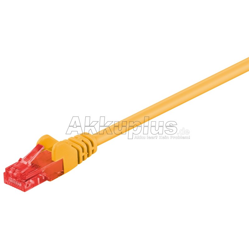 CAT 6 Patchkabel, U/UTP, gelb