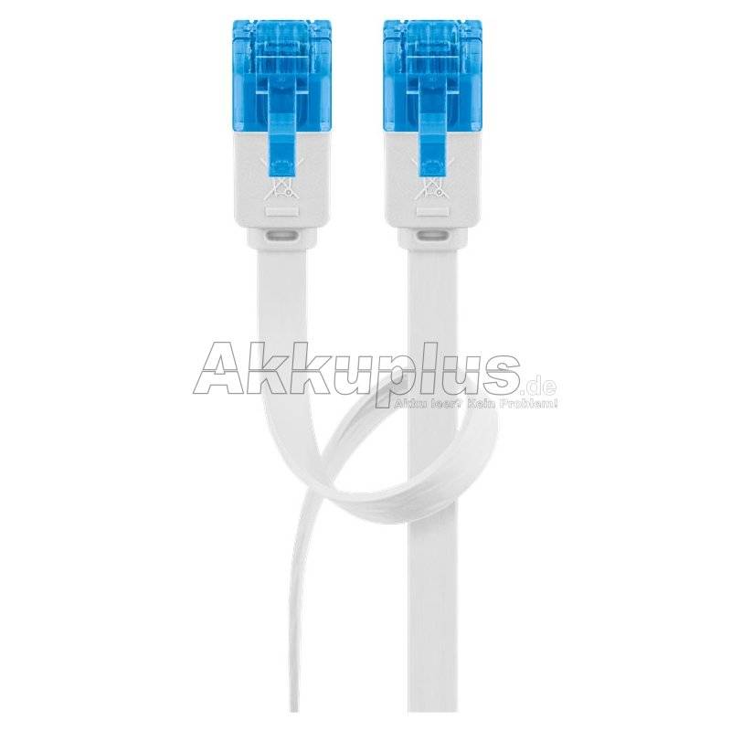 CAT 6A Flach-Patchkabel, U/UTP, weiß