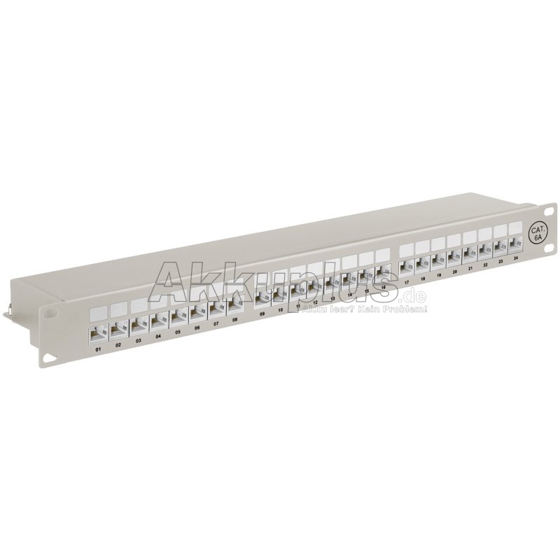 CAT 6a 19-Zoll (48,3 cm) Patch Panel, 24 Port, (1 HE)