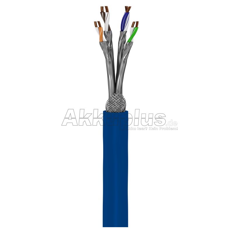 CAT 7A+ Netzwerkkabel, S/FTP (PiMF), blau