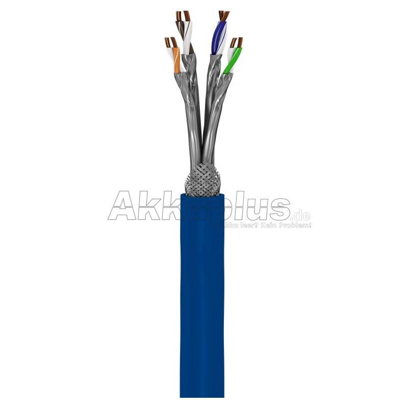 CAT 7A+ Netzwerkkabel, S/FTP (PiMF), blau
