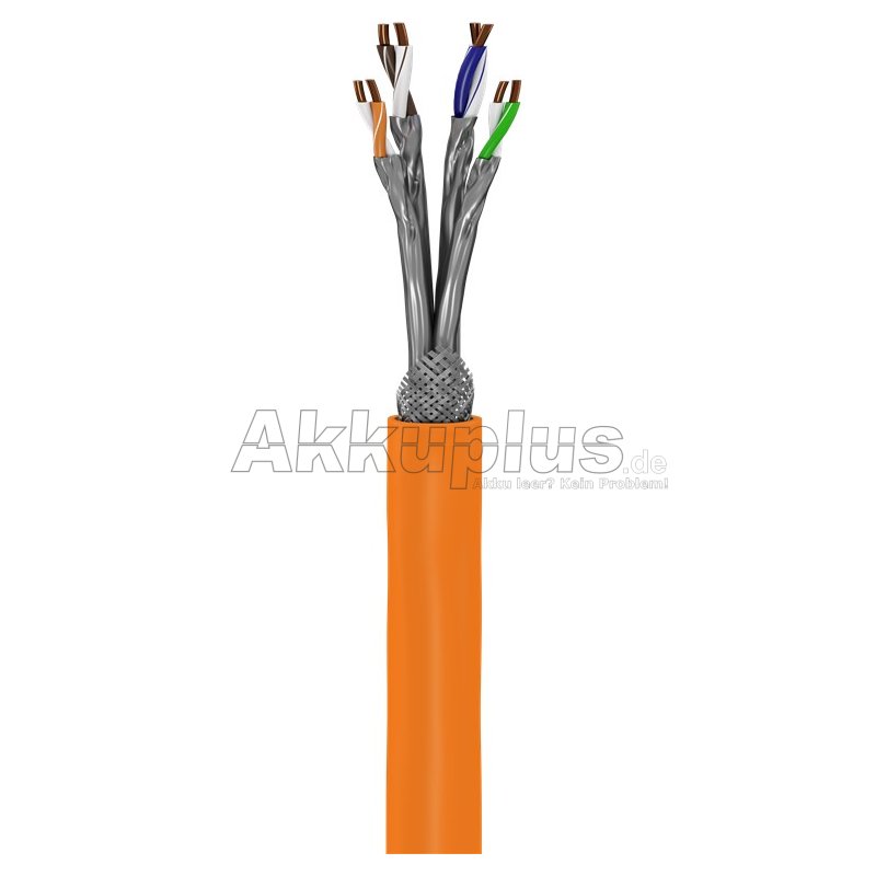CAT 7A Netzwerkkabel, S/FTP (PiMF), orange