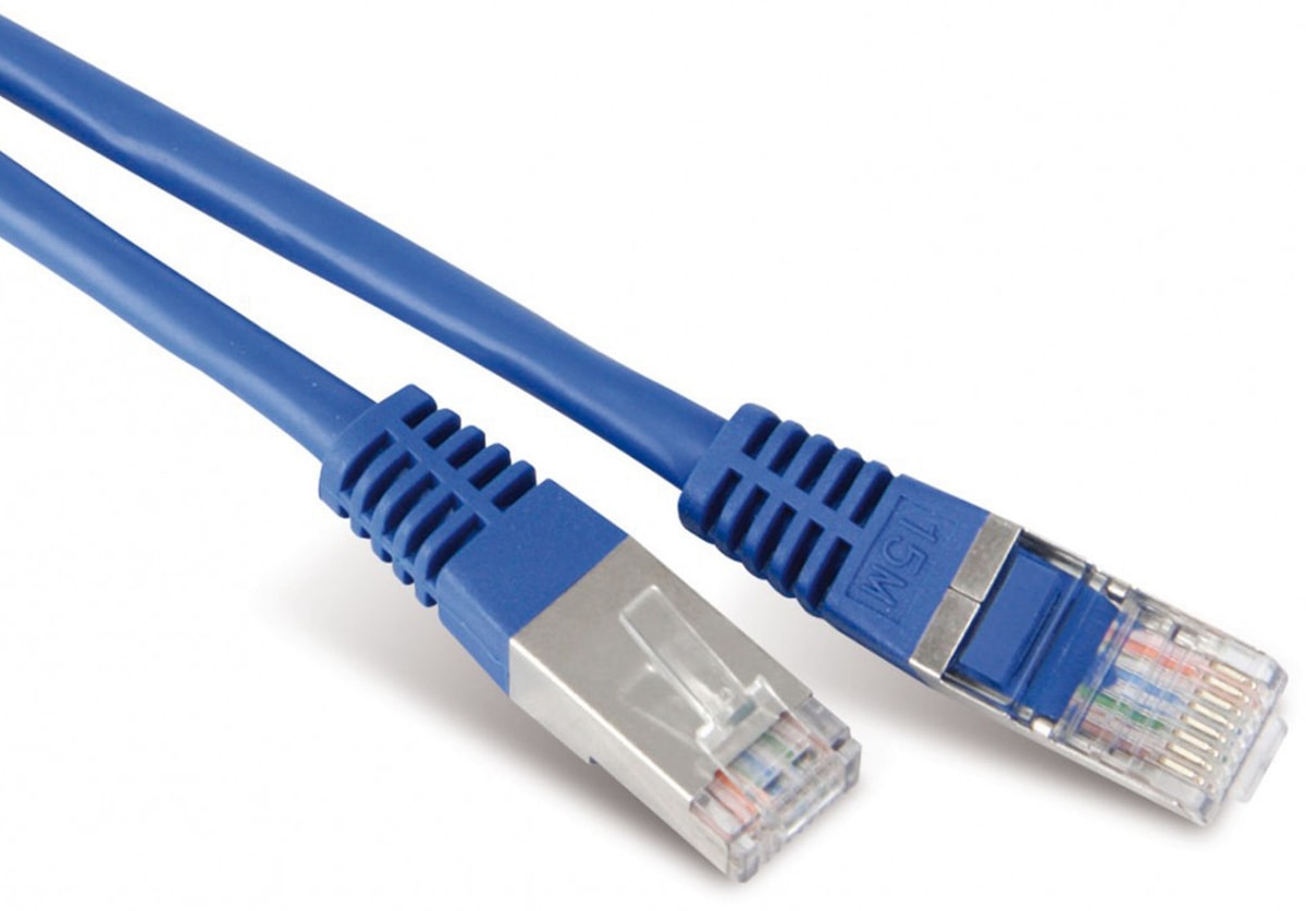 CAT.6 Patchkabel, 0,25 m, blau, S-FTP, PIMF