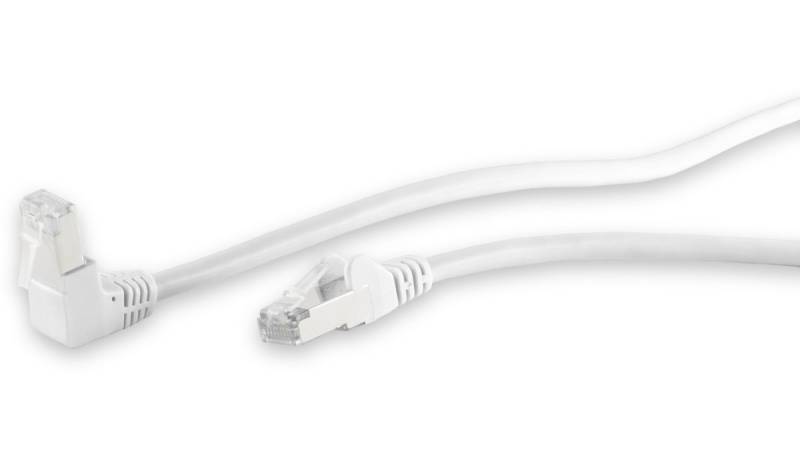 S-IMPULS CAT.6 Patchkabel, S/FTP, 90°-gerade, 0,25 m, weiß von S-IMPULS