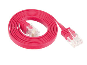 CAT.6 Patchkabel, slim, 0,5 m, rot