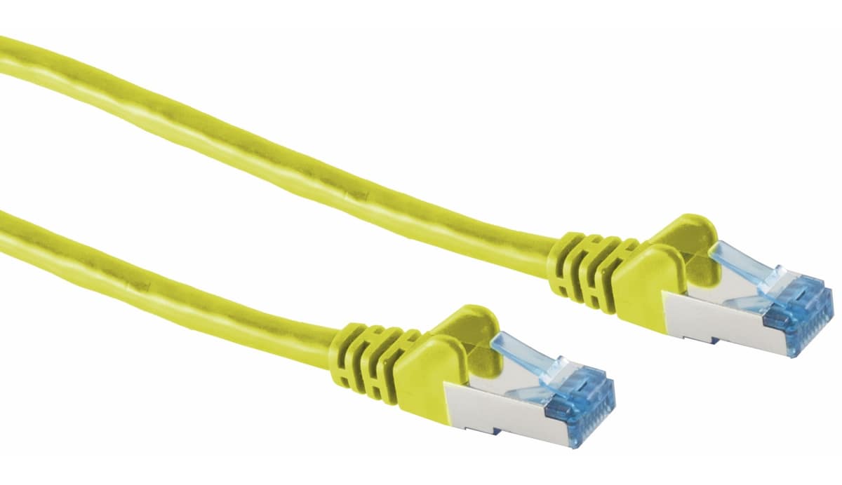 CAT.6A Patchkabel, 0,25 m, gelb