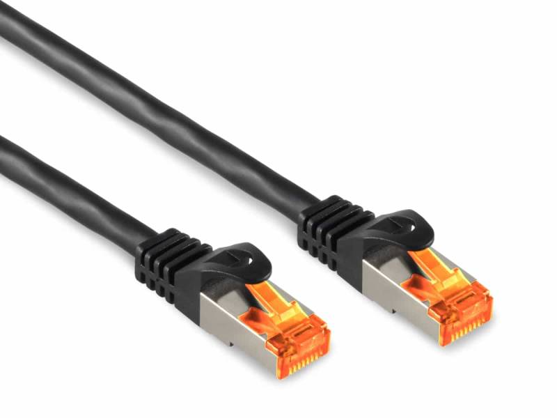 CAT.6a Netzwerkkabel, S/FTP, Outdoor, IP66, schwarz, 30 m