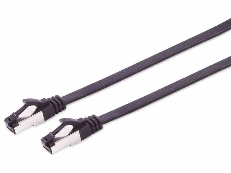S-IMPULS CAT.8.1 Netzwerkkabel, flach, TPE, schwarz, 10,0 m von S-IMPULS