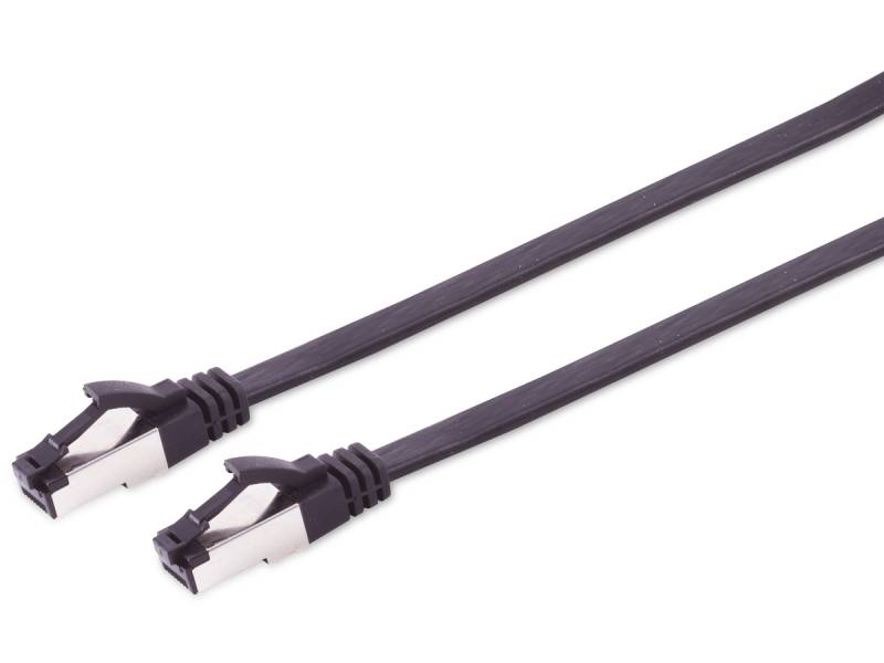 S-IMPULS CAT.8.1 Netzwerkkabel, flach, TPE, schwarz, 5,0 m von S-IMPULS