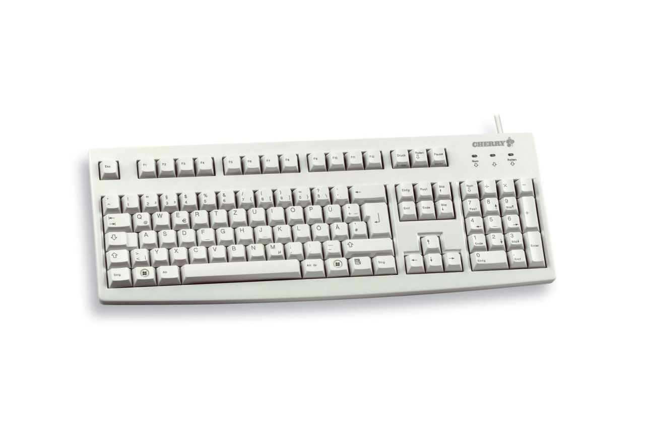 CHERRY G83-6105 kabelgebundene Tastatur, hellgrau