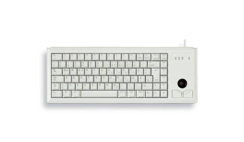 CHERRY G84-4400 kabelgebundene Tastatur mit Trackball (PS/2, hellgrau)