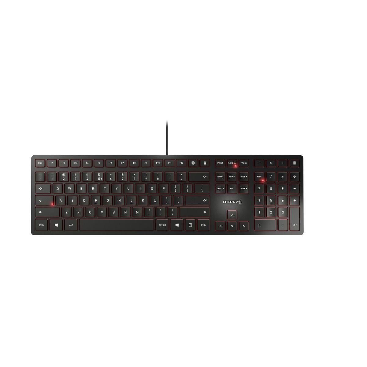 CHERRY KC 6000 SLIM kabelgebundene Tastatur (USB, schwarz)