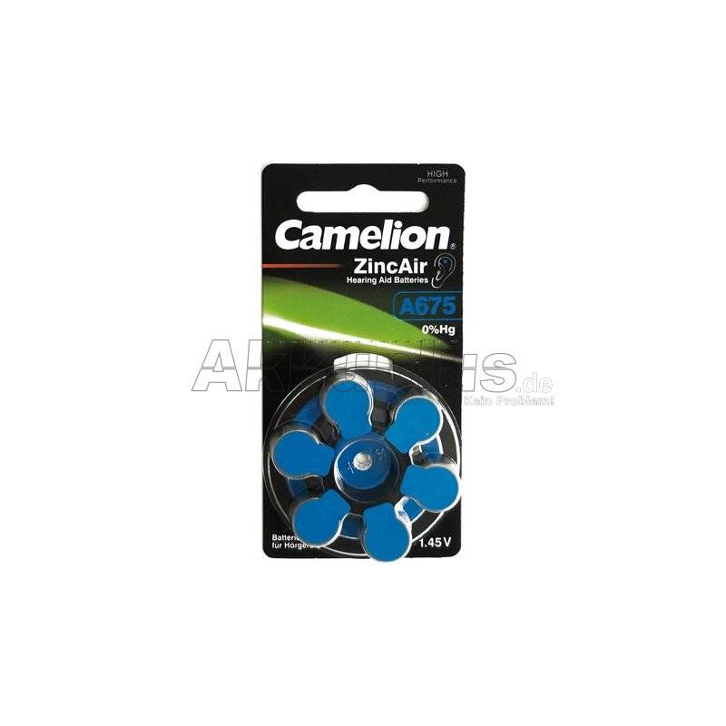 Camelion - A675 / PR44 - 1,4 Volt Zinc Air - 6er Blister