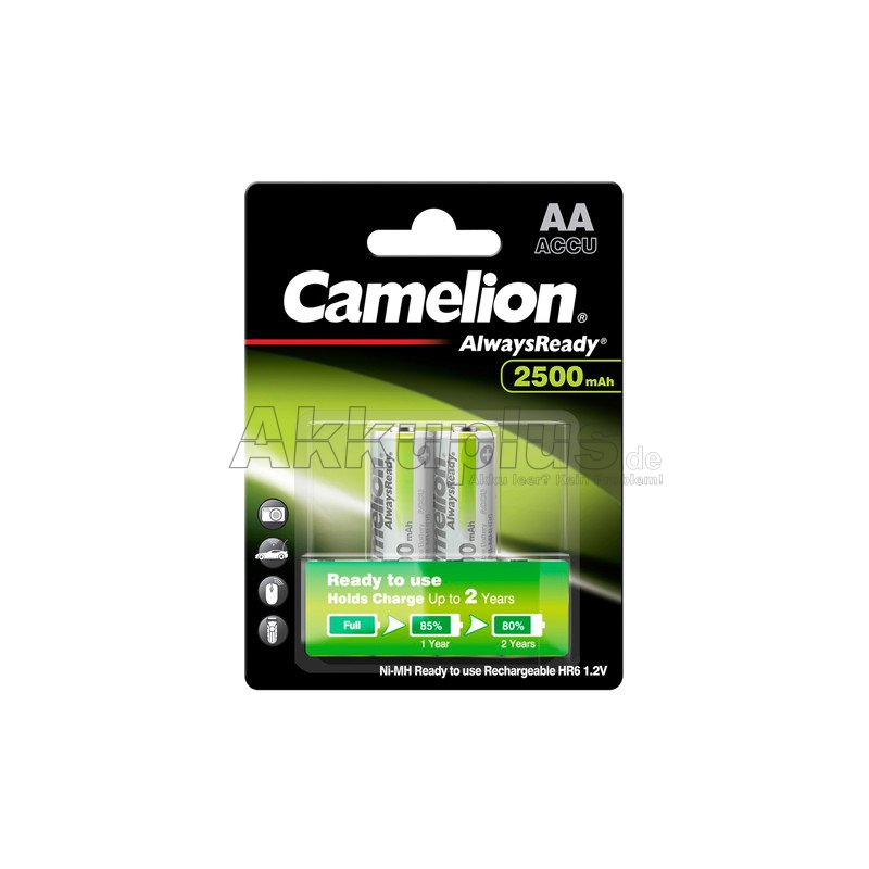 Camelion - HR6 Mignon AA - 1,2V 2500mAh Ni-Mh - 2er Blister