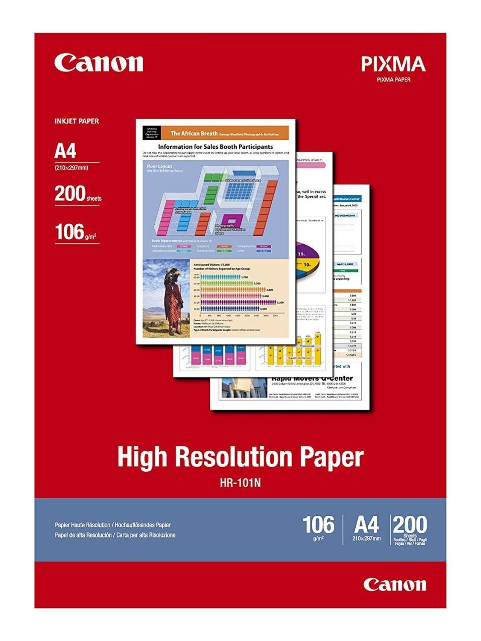 Canon HR-101N Papier hochauflösend A4 210x297mm 106 g/m² - 200 Blatt