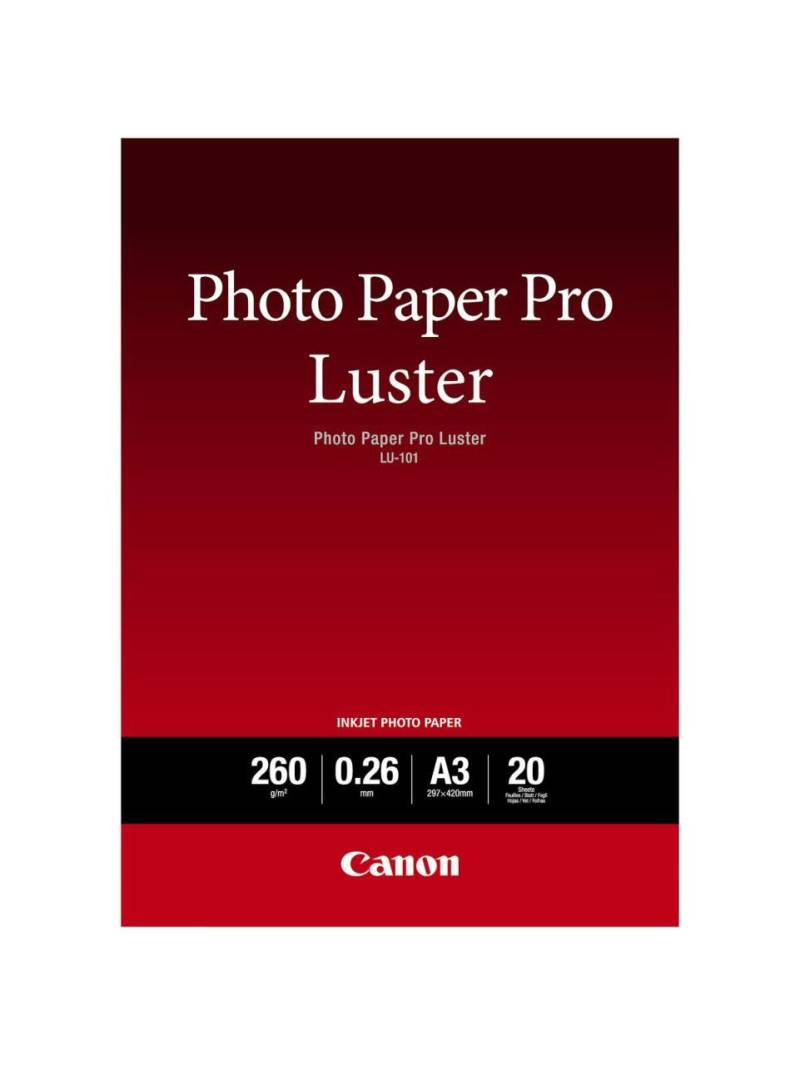 Canon LU-101 Luster Fotopapier Pro A3 297x420mm 260 g/m² - 20 Blatt