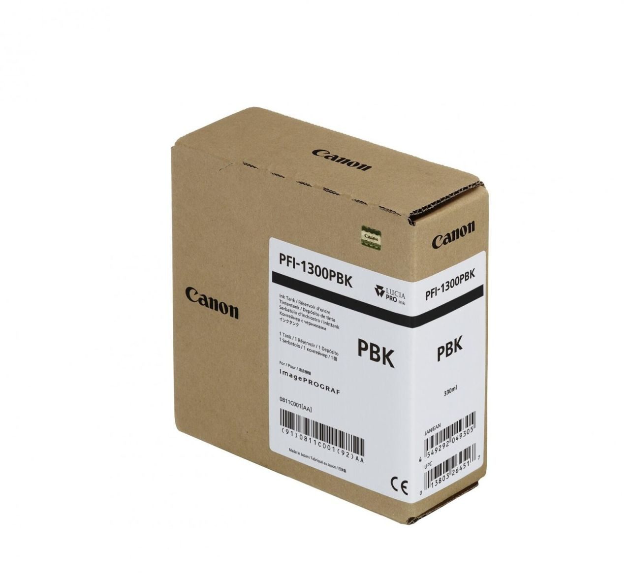 Canon Original PFI-1300PBK Druckerpatrone - fotoschwarz 330ml