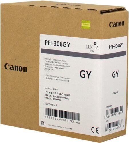 Canon Original PFI-306GY Druckerpatrone - grau 330ml