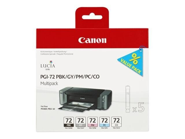 Canon Original PGI-72 Druckerpatronen 5er-Multipack - PBK/GY/PM/PC/CO