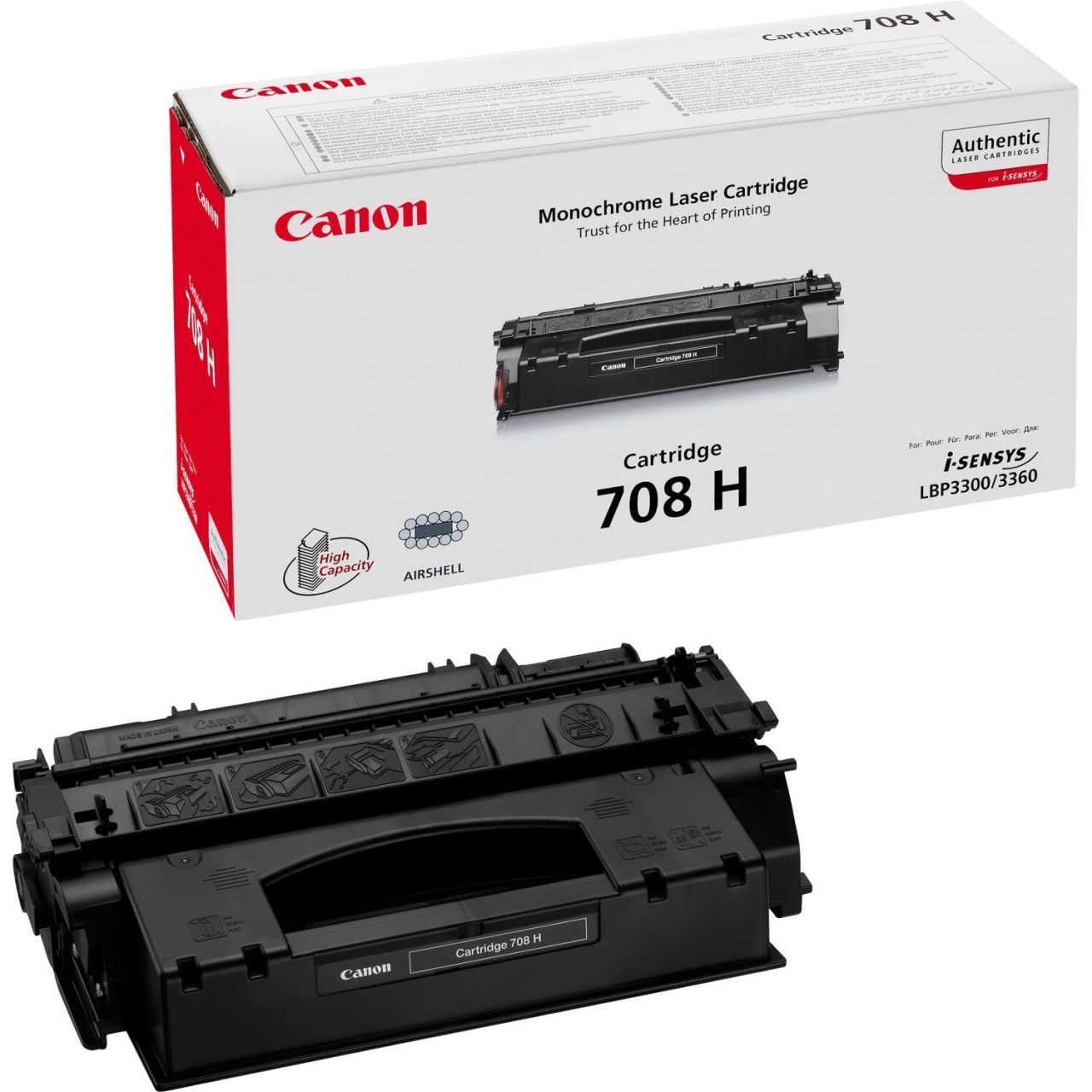 Canon Original Toner 708H schwarz hohe Ergiebigkeit 6.000 Seiten (0917B002)