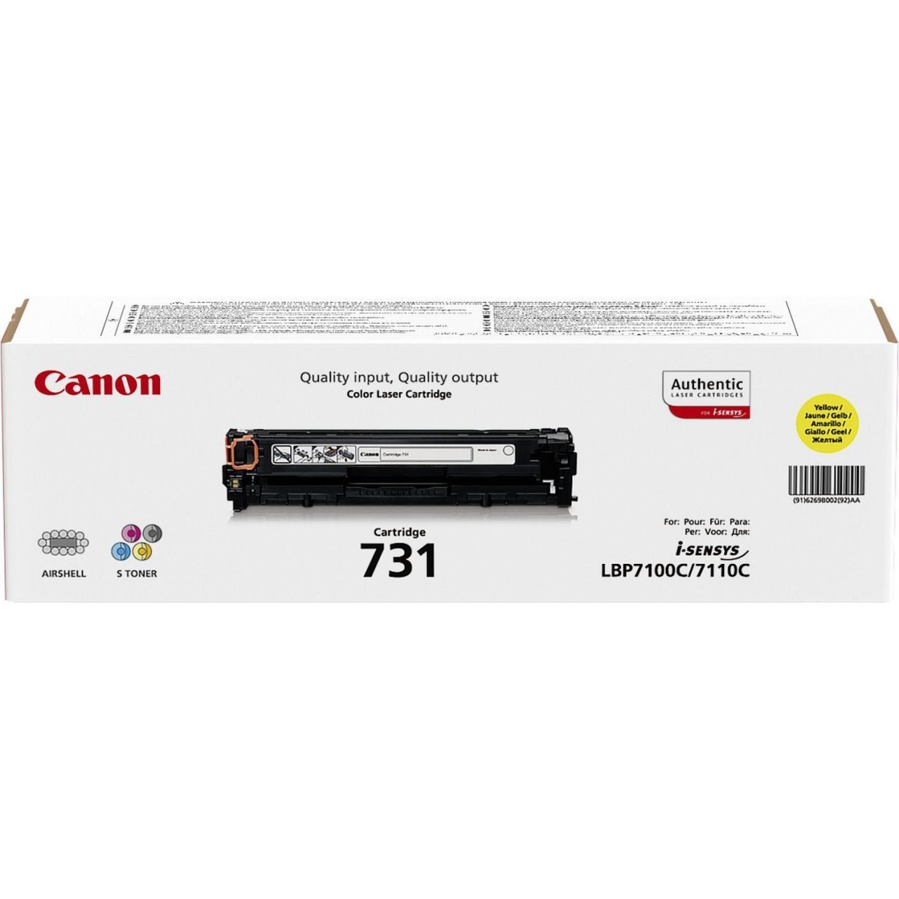 Canon Original Toner 731Y gelb 1.500 Seiten (6269B002)