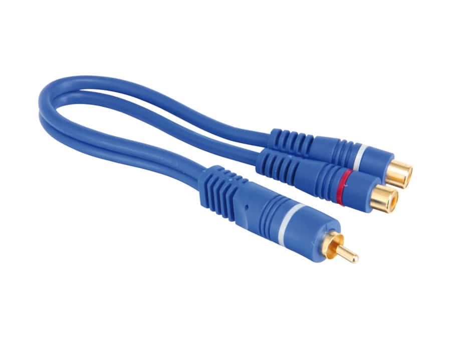 S-IMPULS Cinch-Adapterkabel, Stecker/2xKupplung, 0,2 m, blau von S-IMPULS