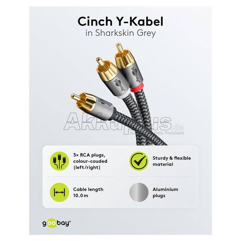 Cinch Y-Kabel, 10 m