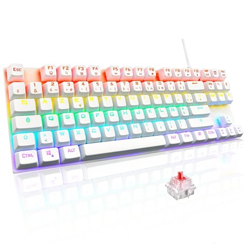 Clavier gaming mécanique the g-lab mercury - tkl switch - compatible sur pc - ps4 - ps5 - xbox one – xbox series x – xbox series s - blanc von THE G-LAB