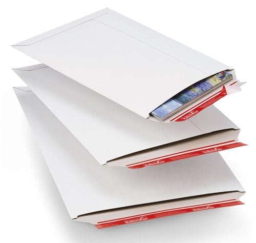 ColomPac® Karton-Versandtaschen weiß 29,5 x 37,5 cm (BxH) Außenmaße geeignet fur B4