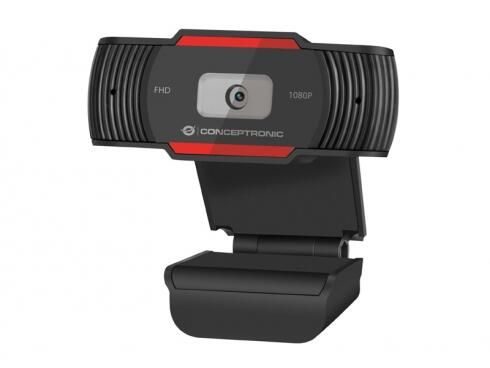 Conceptronic AMDIS 1080P Full HD Webcam mit Mikrofon