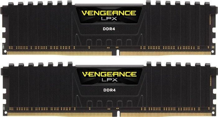 Corsair Vengeance LPX schwarz DIMM Kit 16GB, DDR4-2666, CL16-18-18-35