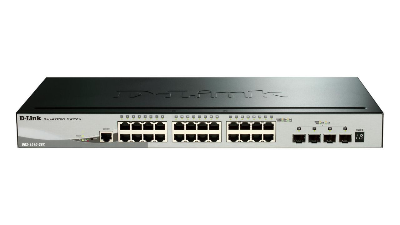 D-Link DGS-1510-28X 24-Port Gigabit-TX 4-Port Gigabit-SFP Switch