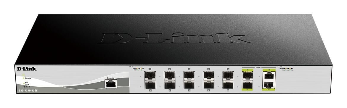 D-Link DXS-1210-12SC 10 Gigabit Ethernet Smart Managed Switches 10x 10G-SFP+ Port