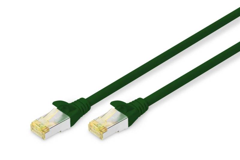 DIGITUS Patch-Kabel RJ-45 (M) zu RJ-45 (M) 0.5m Kupfer S/FTP Cat 6a grün (DK-1644-A-005/G)