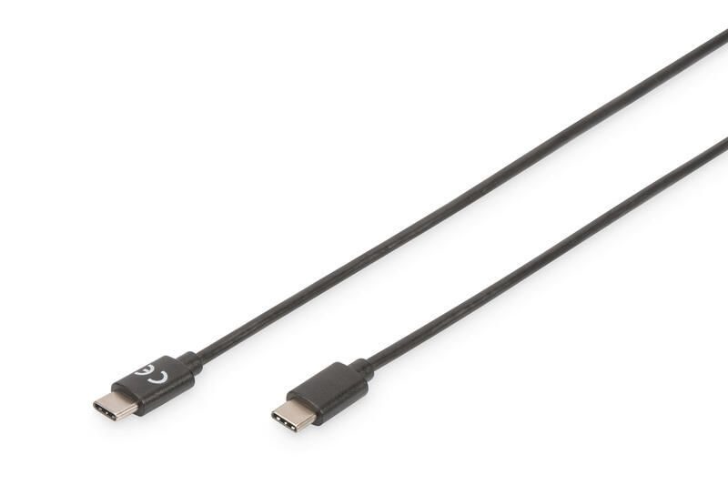 DIGITUS USB Type-C Anschlusskabel, Type-C 3A, 480MB, Version 2m schwarz