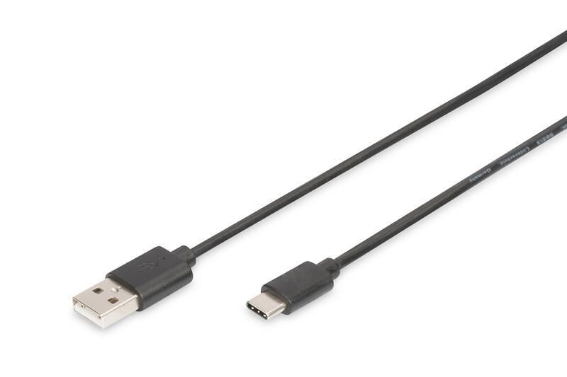 DIGITUS USB Type-C Verbindungskabel, Typ C auf A 480MB, 2.0 Version, schwarz