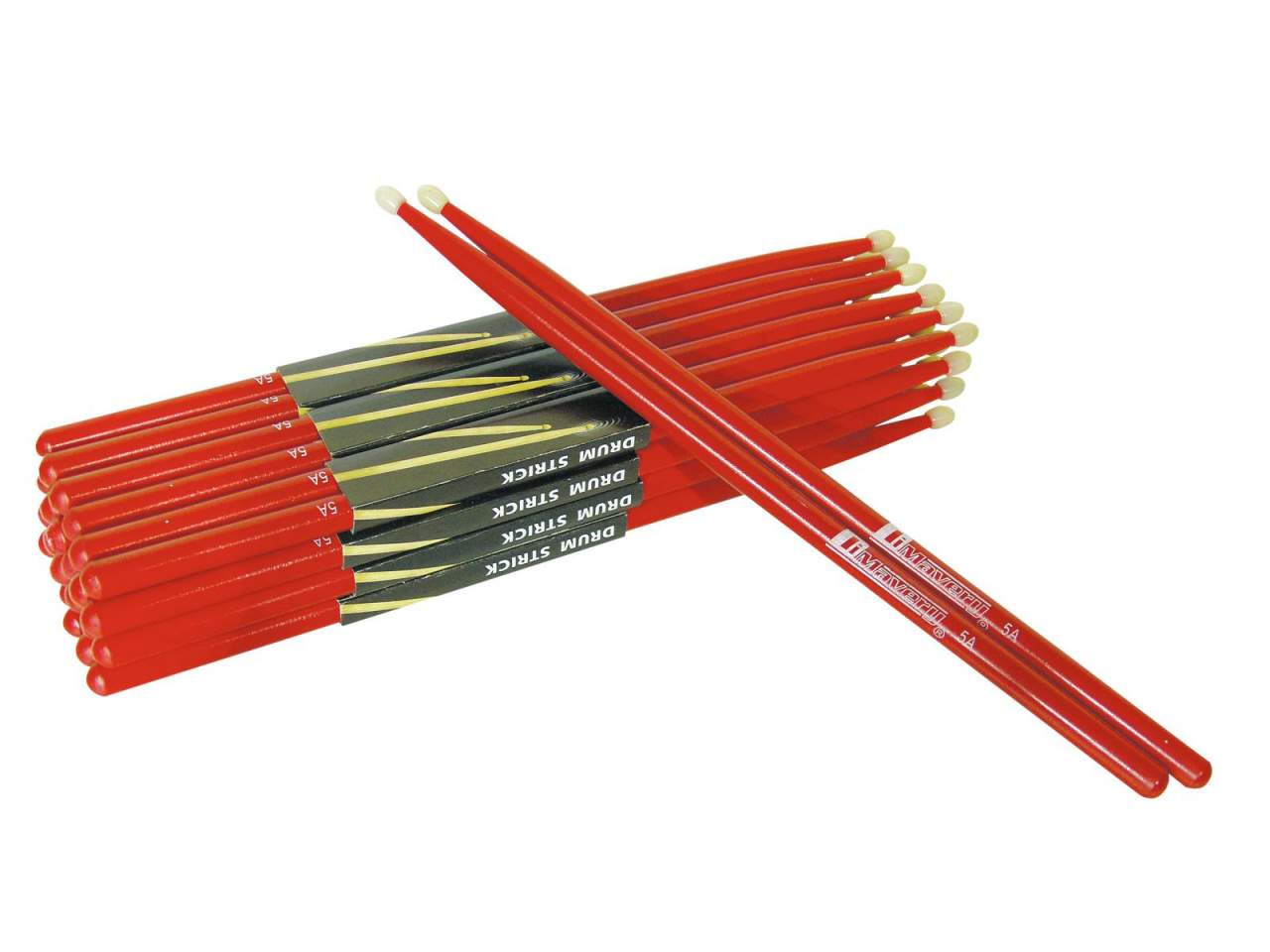 DIMAVERY DDS-5A Drumsticks, Ahorn, rot DIMAVERY DDS-5A Drumsticks, Ahorn, rot