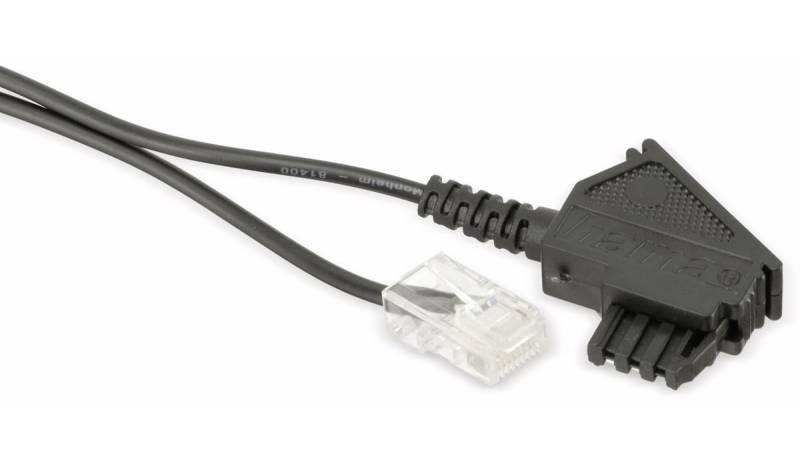 S-IMPULS DSL-Anschlusskabel TAE-F auf RJ45 8P2C, schwarz, 3 m von S-IMPULS