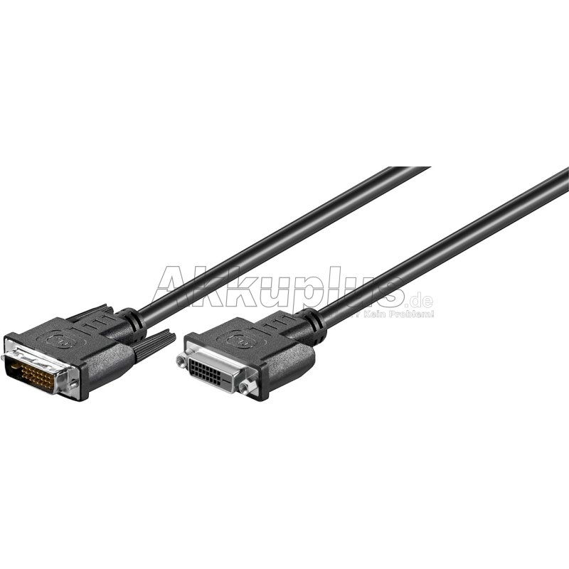 DVI-D Full HD-Verlängerungskabel Dual Link, vernickelt