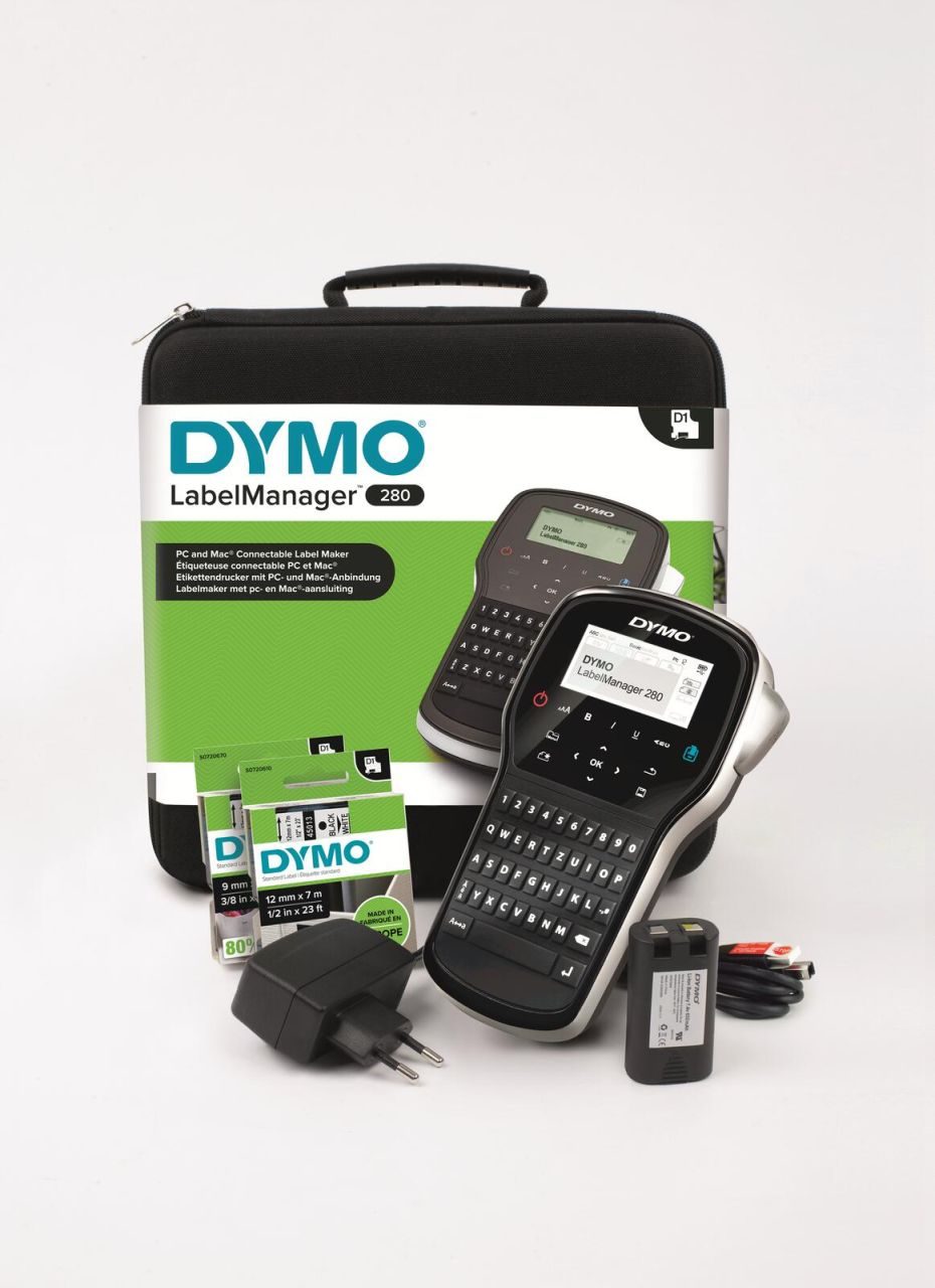 DYMO® LabelManager™ 280 Beschriftungsgerät KofferSet - QWERTZ-Tastatur KofferSet