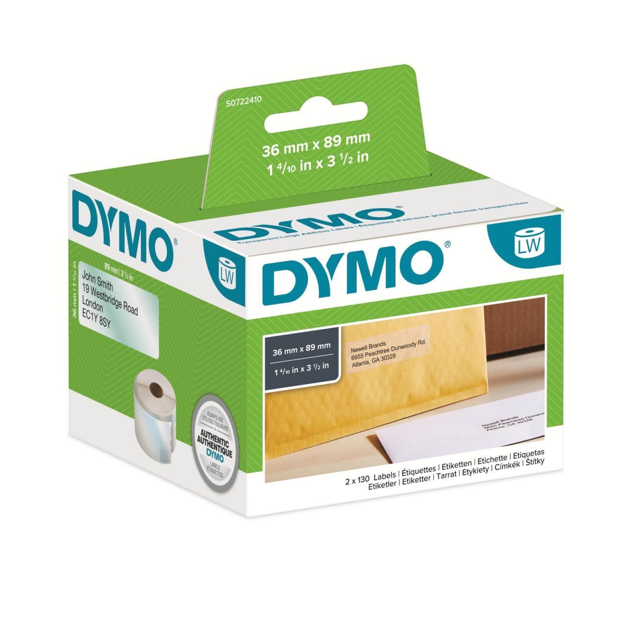 DYMO® Original Etikett für LabelWriter™ 36mm x 89mm Kunststoff