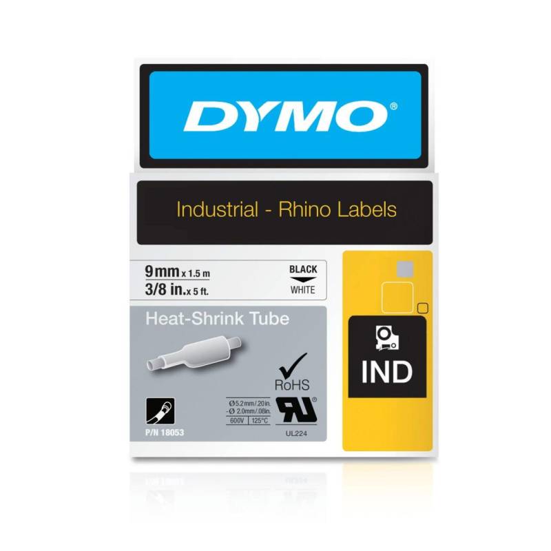 DYMO IND Heißschrumpfschlauch für Rhino (9 mm x 1 m)