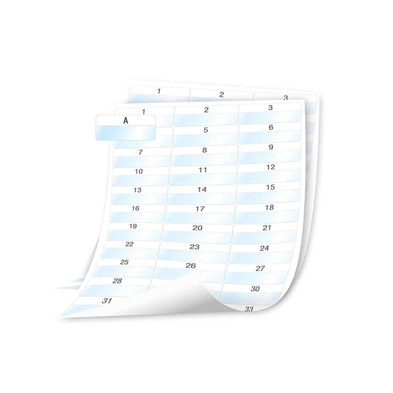 DYMO XTL 1008 Etikettenbogen Weiß auf Transparent (23 x 54 mm)