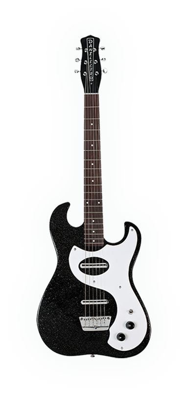 Danelectro '63 Dano Black Sparkle-Gitarre E-Gitarre