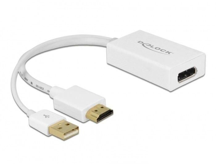 DeLOCK Adapter HDMI-A zu DisplayPort 1.2 weiß