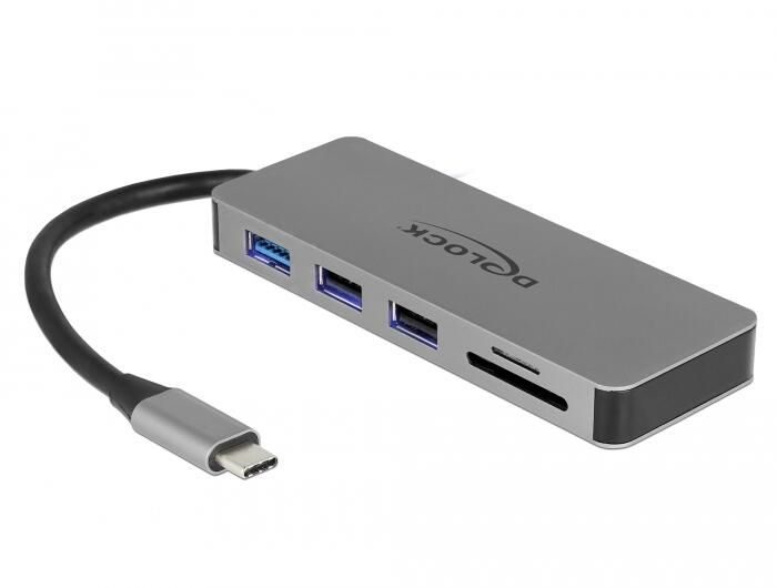 DeLOCK Dockingstation für Mobilgeräte USB Type-C zu HDMI / USB 3.0 Type-A / USB 2.0 Type-A / SD / Micro SD