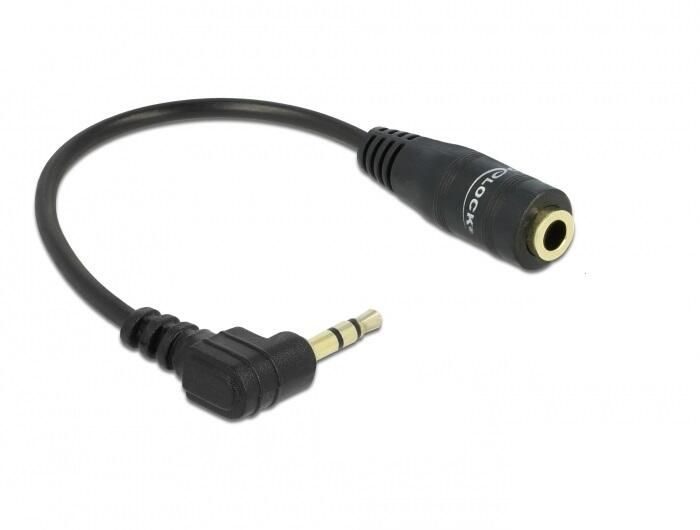 DeLOCK Kabel Audio Klinke 2,5 mm Stecker gewinkelt 3,5mm Buchse