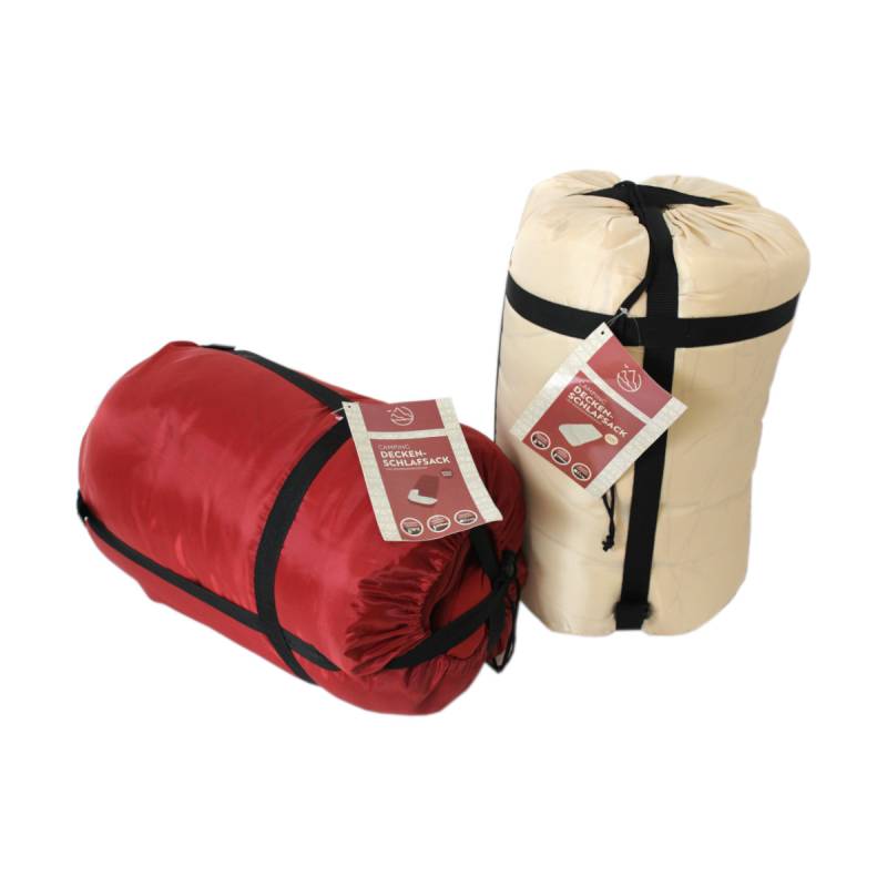 Deckenschlafsack Outdoor Schlafsack für Camping/Zelten rot beige Bossa Nova von Default