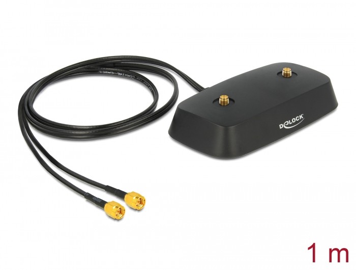 Delock Antennenfuß SMA Stecker > SMA Buchse LTE MIMO 1 m schwarz low loss Delock Antennenfuß SMA Stecker > SMA Buchse LTE MIMO 1 m schwarz low loss
